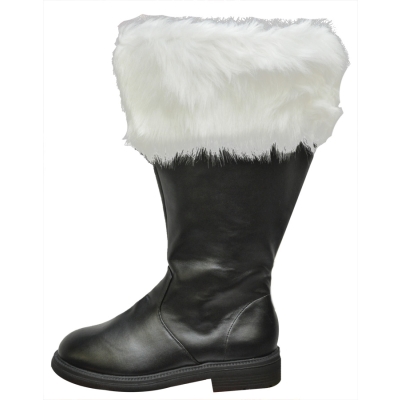 Santa Boot Wide Calf Fur Cuff