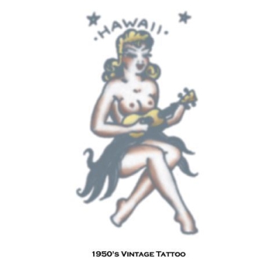 Tattoo Vintage Girl Hawaii