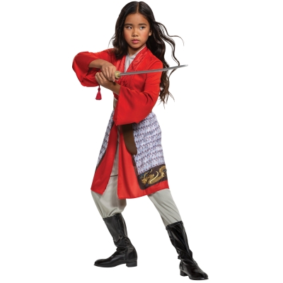 Girl's Mulan Hero Red Dress Classic Costume Child M (7 - 8)