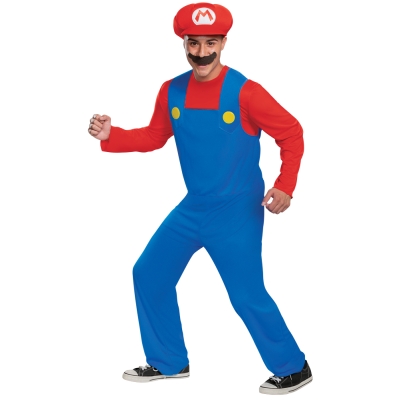 Men's Mario Classic Costume Teen/Adult (38 - 40)