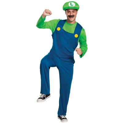 Men's Luigi Classic Costume Teen/Adult (38 - 40)