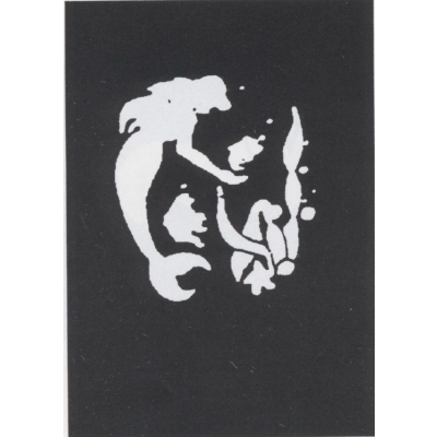 Stencil Mermaid Fish Stnless