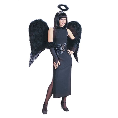 Angel Wings Feathr Adlt Blk
