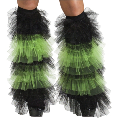 Boot Covers Tulle Ruffle  Blac