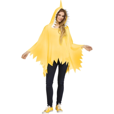 Shark Poncho - Adult Yellow