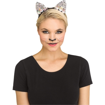 Black/Jeweled Cat Ear