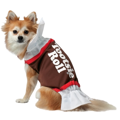 Tootsie Roll Dog Costme Xsmall