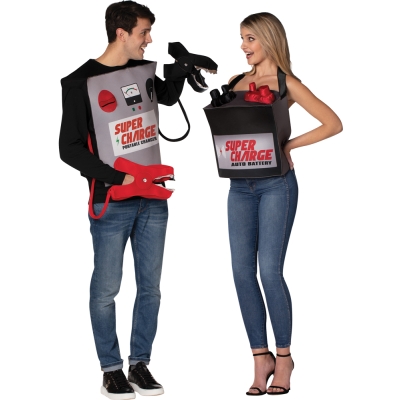 Battery & Jumper Cables Couple Costume - Adult