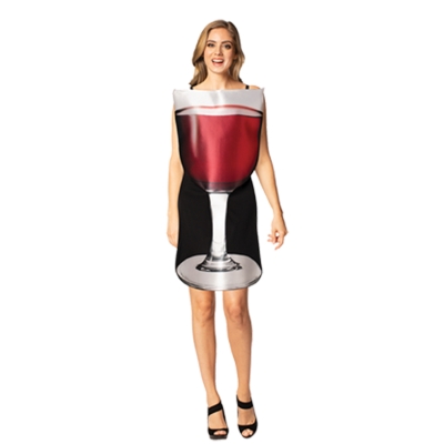 Women's Get Real Glass Of Red Wine Costume