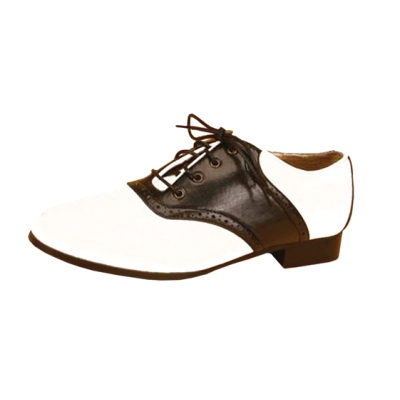 Shoe Saddle Bk And Wt Wmn Lg