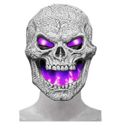 Flame Fiend Skull Purple Mask