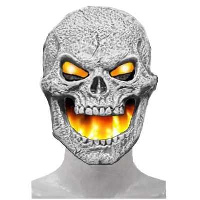 Flame Fiend Skull Yellow Mask