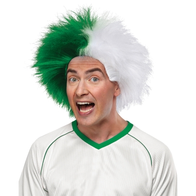 Sports Fun Wig Green White