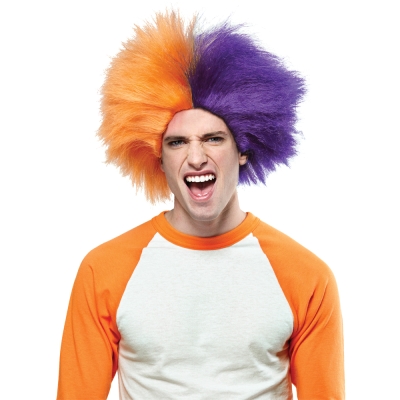 Sports Fun Wig Orange Purple