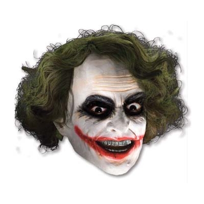 Joker 3/4 Vinyl Mask W Hair