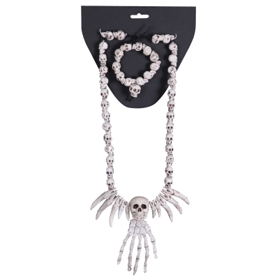 Necklace Bracelet Combo-Skulls