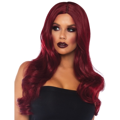 Long Wavy Wig Burgundy