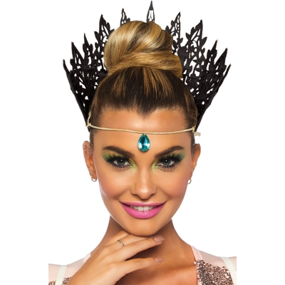 Crown Black Glitter Die Cut