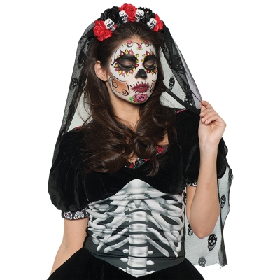 Day Of The Dead Mantilla Dlx