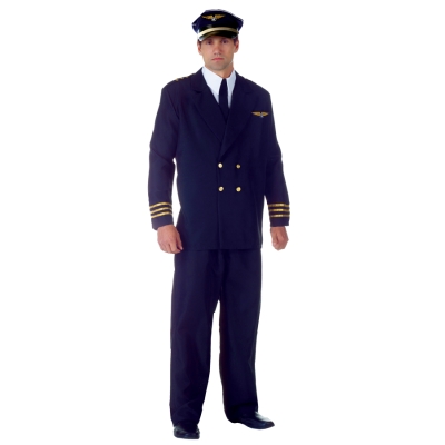 Airline Captain Adult Black Xx