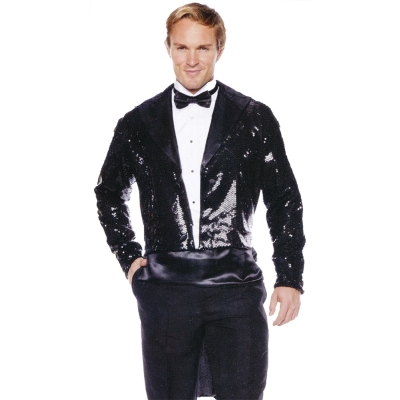 Sequin Tails Ad Black Std