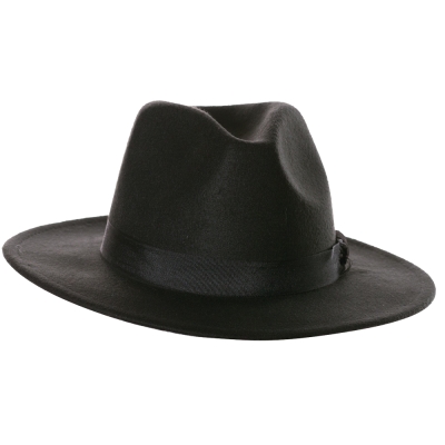 Black Fedora Hat - Adult