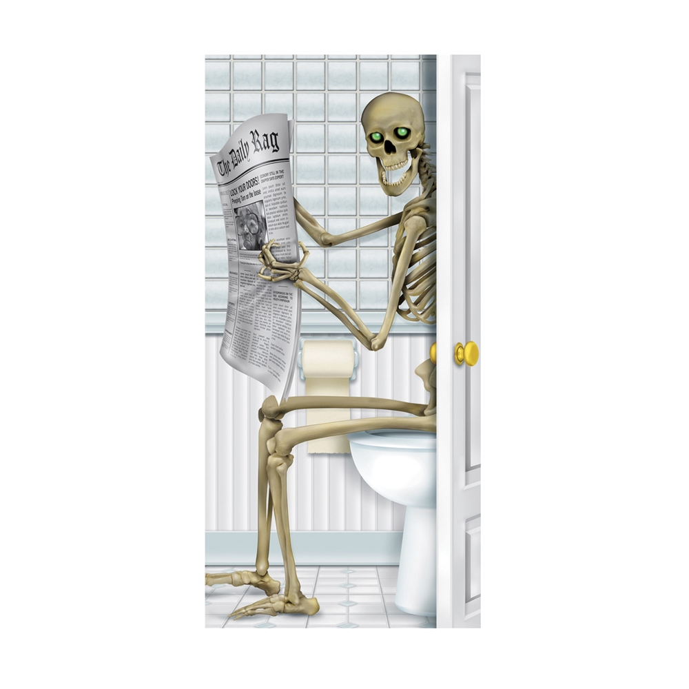 Skeleton Restroom Door Cover