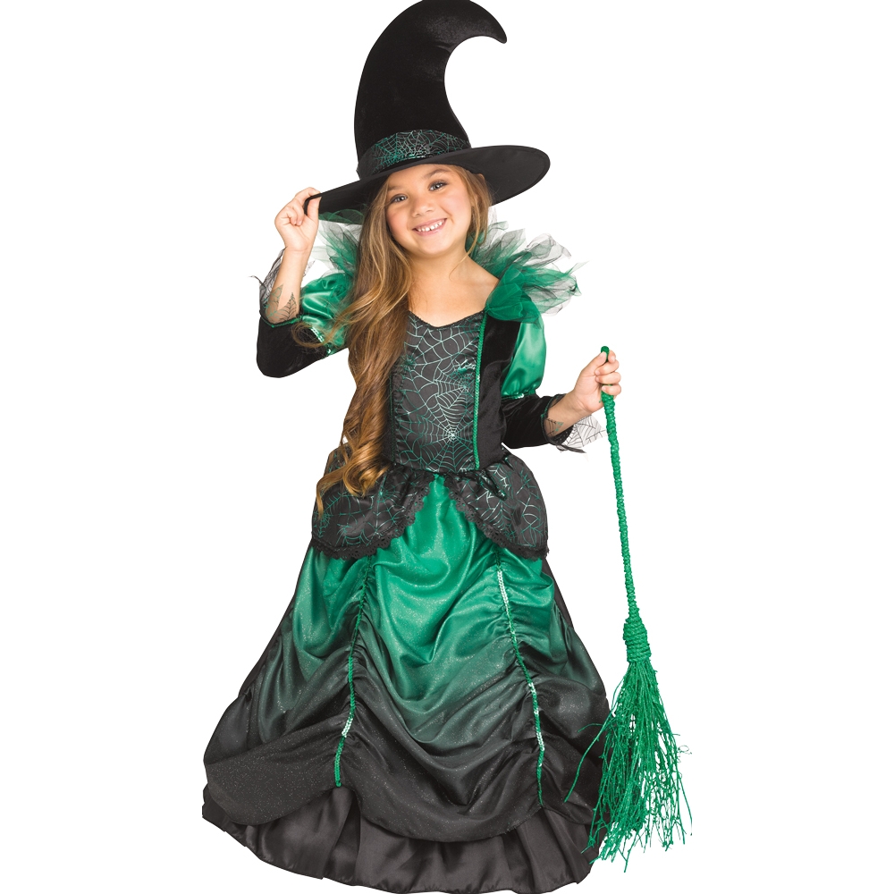 Girl's Emerald Witch Costume