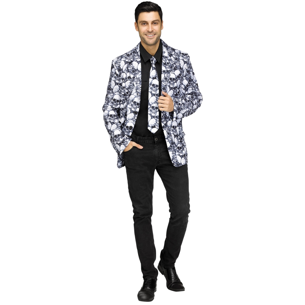 Skull Jacket Tie Adult