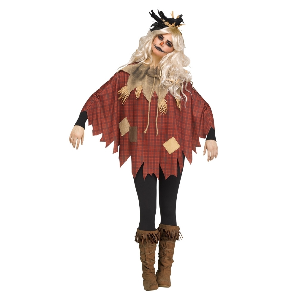 Scary Crow Poncho Adlt