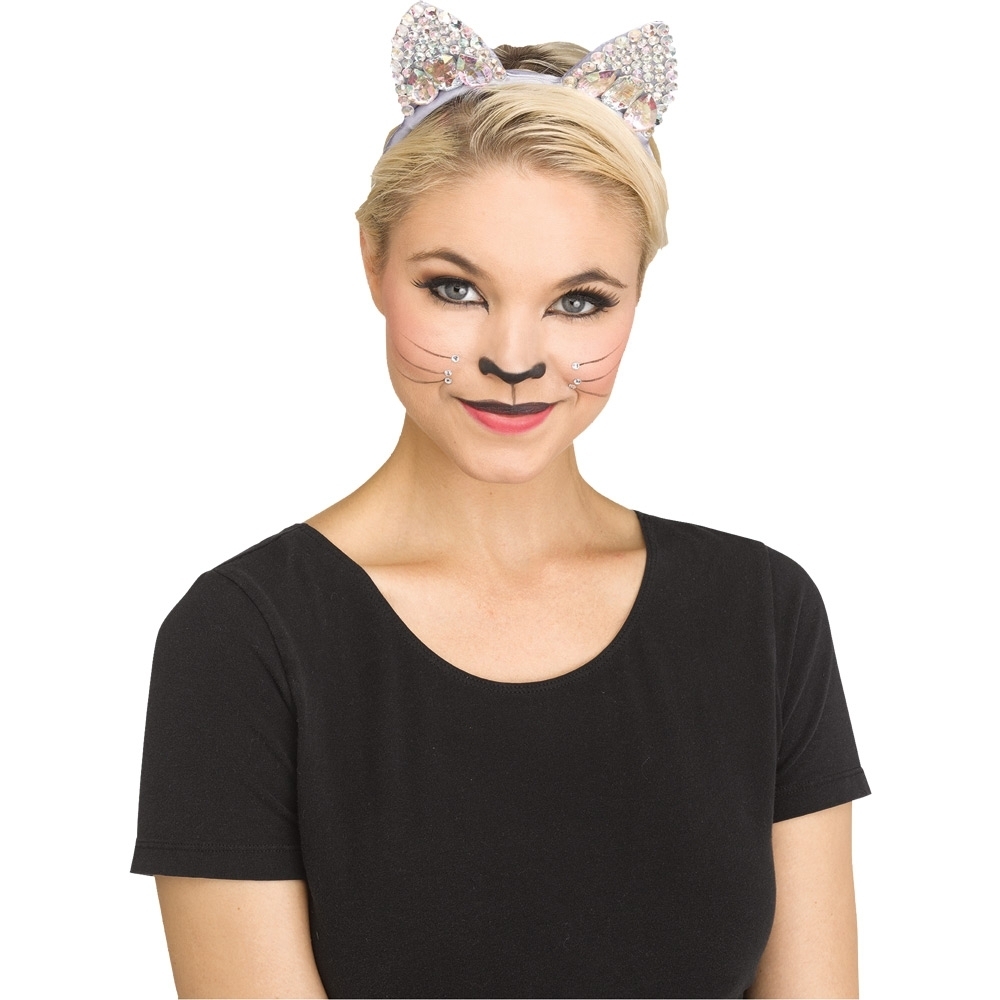 Grey/jeweled Cat Ear