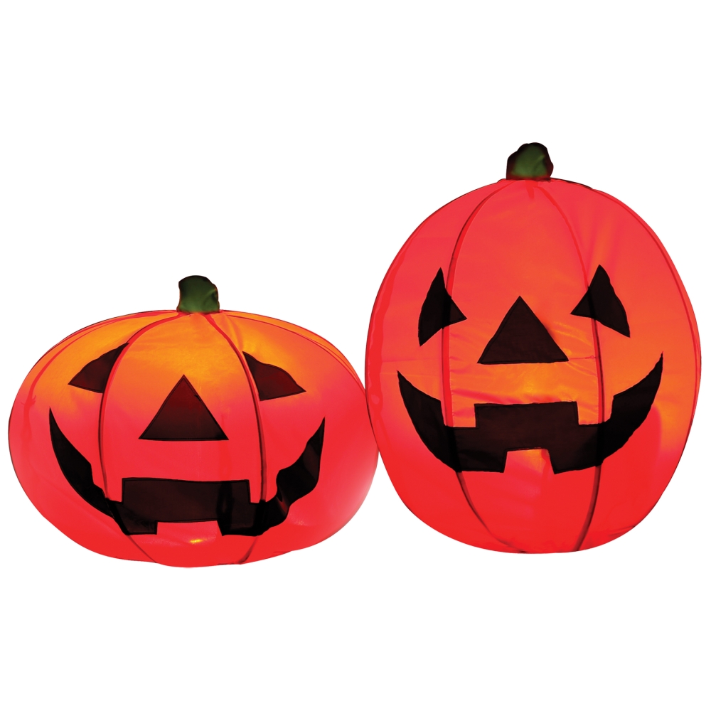 Pumpkin Set 2 In A Bag Lighted