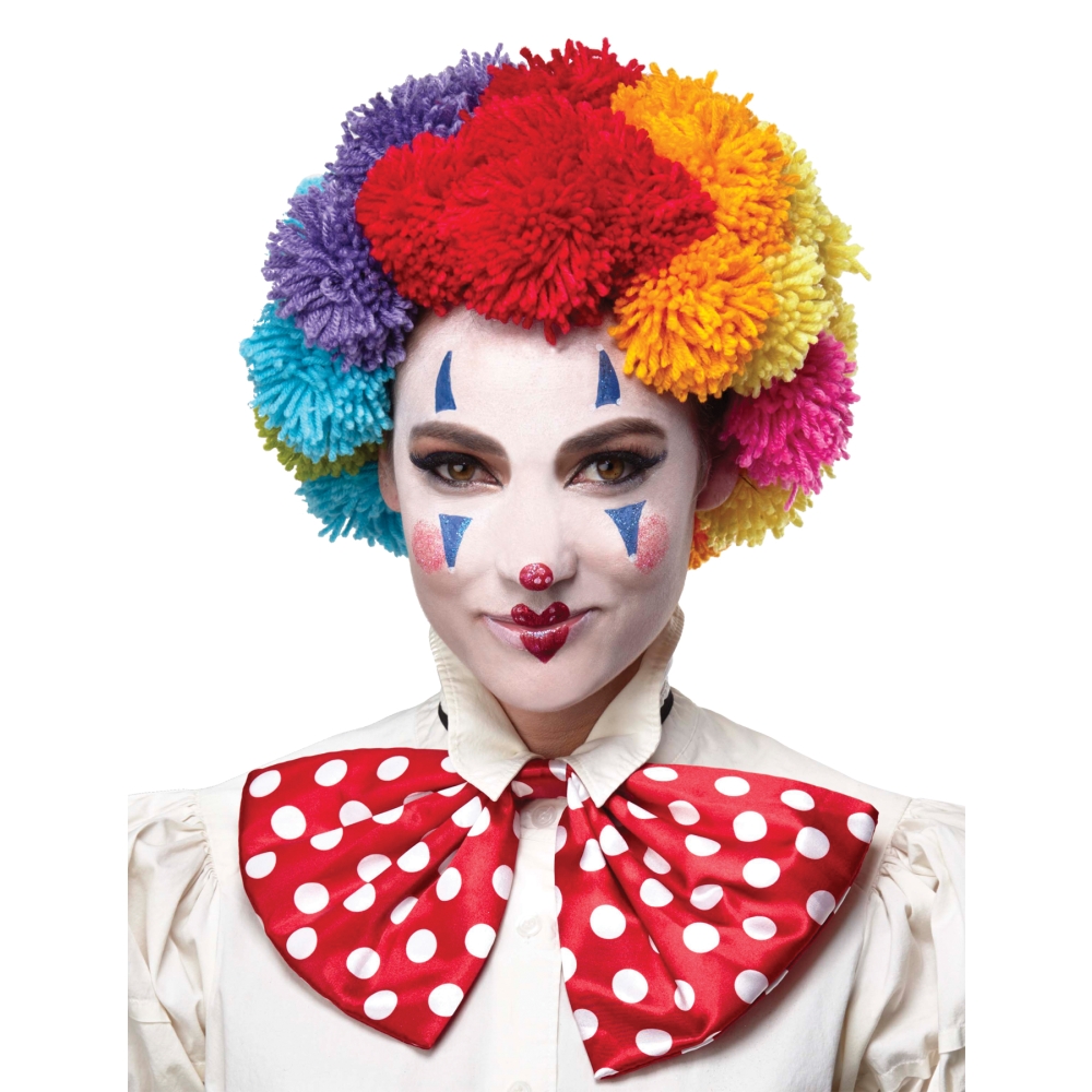 Pom Clown Wig Rainbow