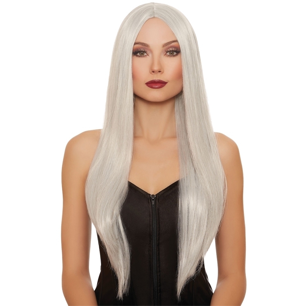 Extra-Long Straight Gray/White
