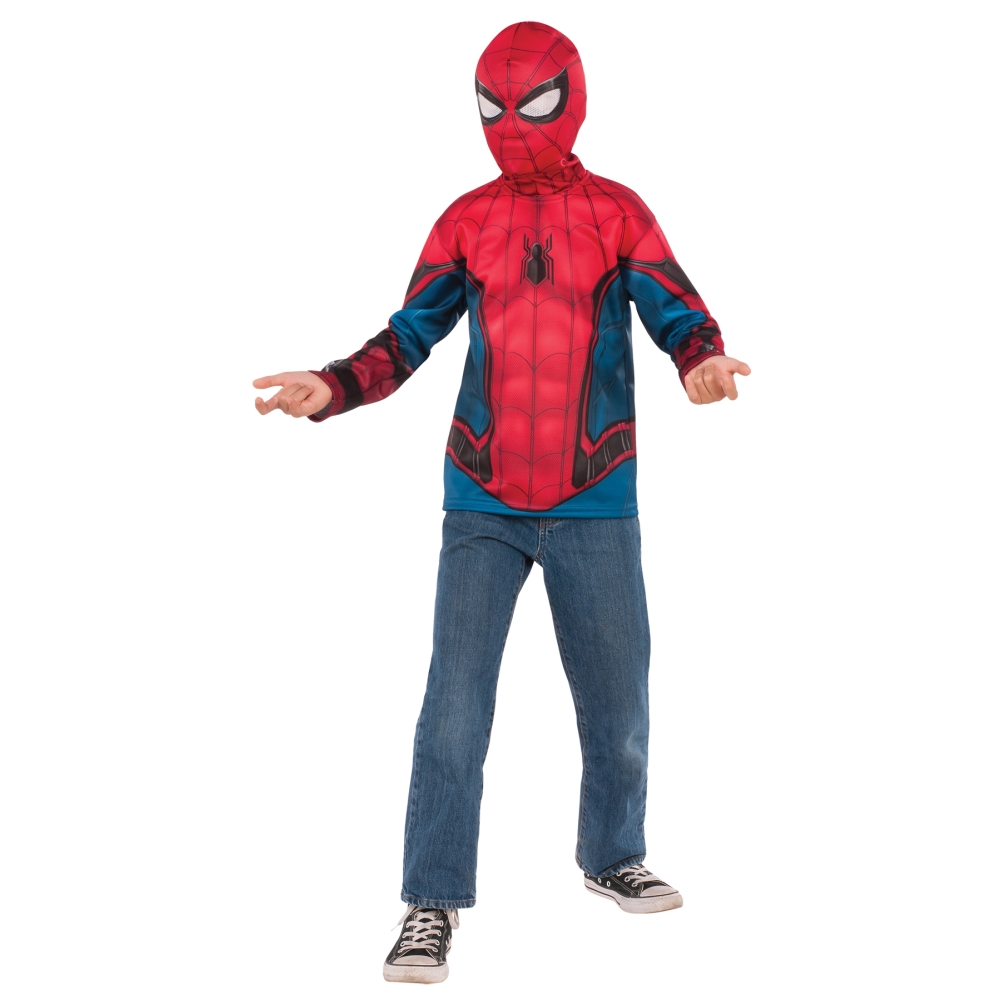 Spiderman Shirt Mask Child Lg