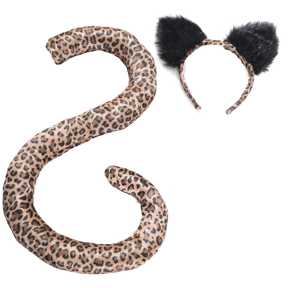 Leopard Tail & Ears Set - Adult