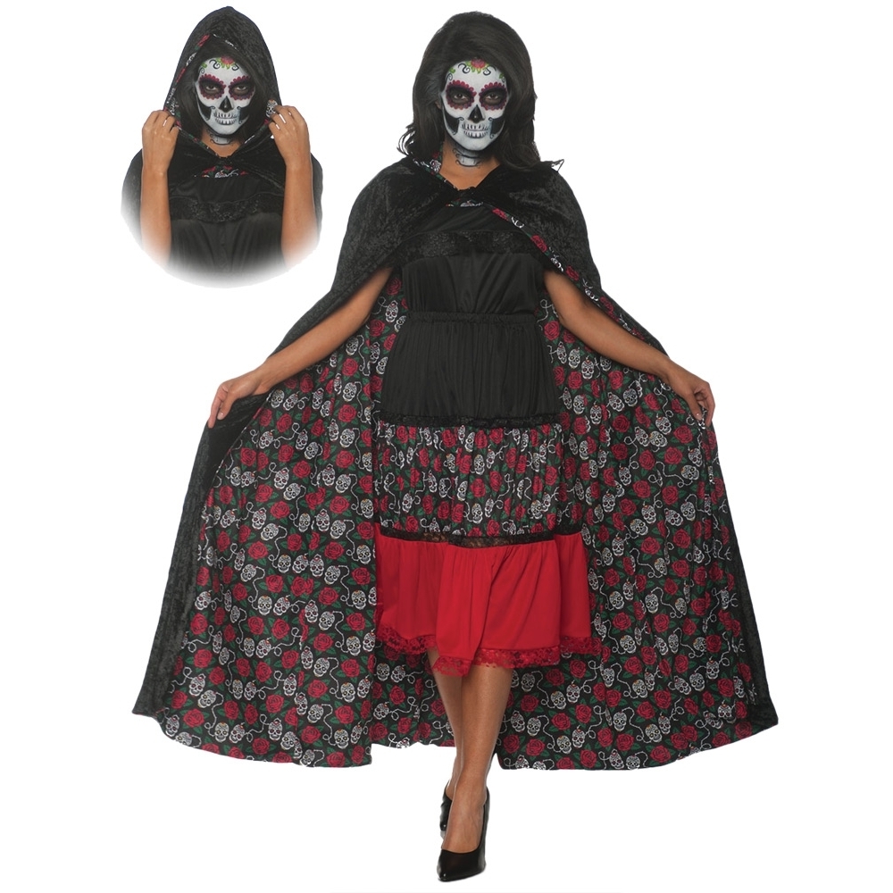 Dia De Los Muertos Cape Ad Bla