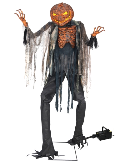 Animated Scorched Scarecrow With Fog Machine