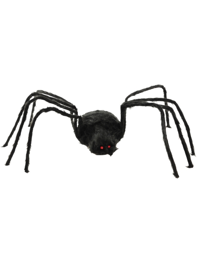 Spider Black Furry 80 Inches
