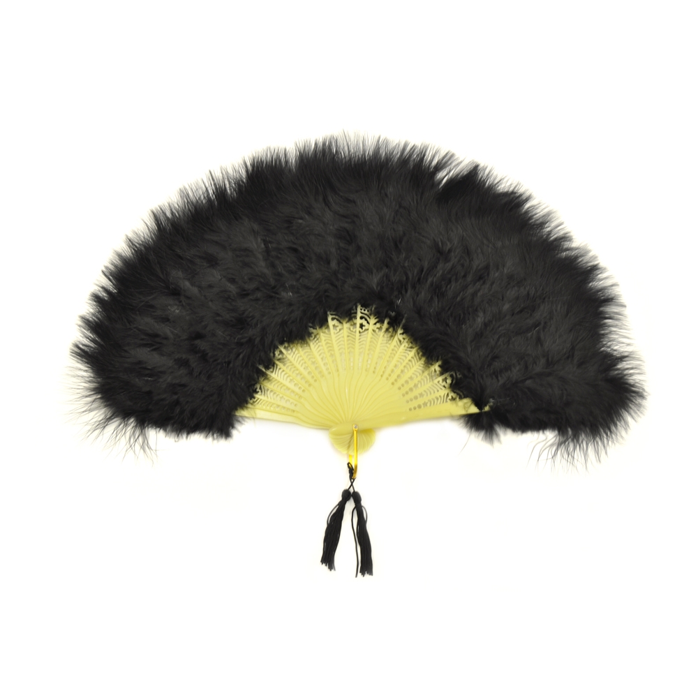 Fan Marabou Feather Black