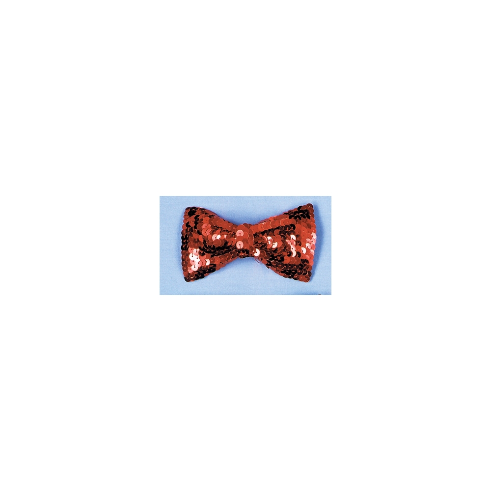 Bow Tie Sequin Red