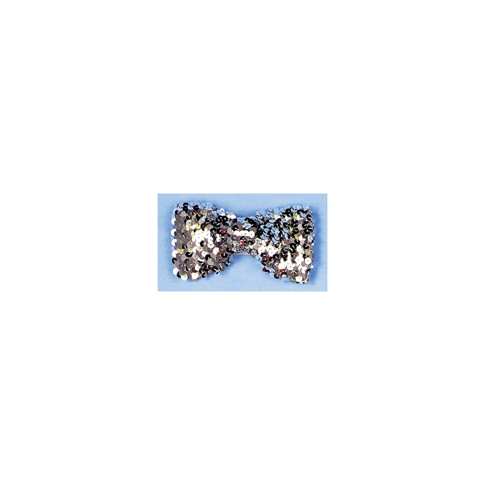Bow Tie Sequin Silver