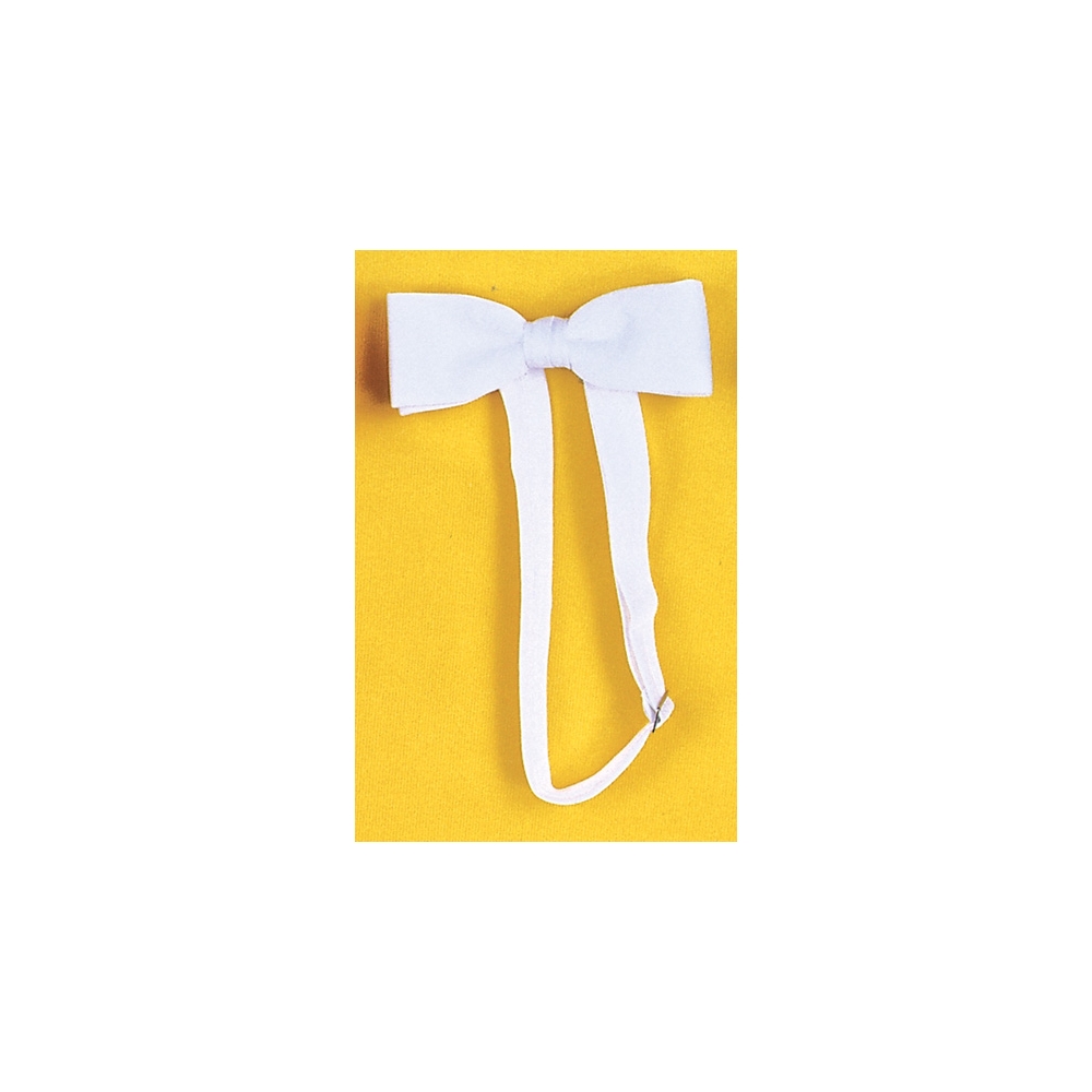 Bow Tie Satin Band White