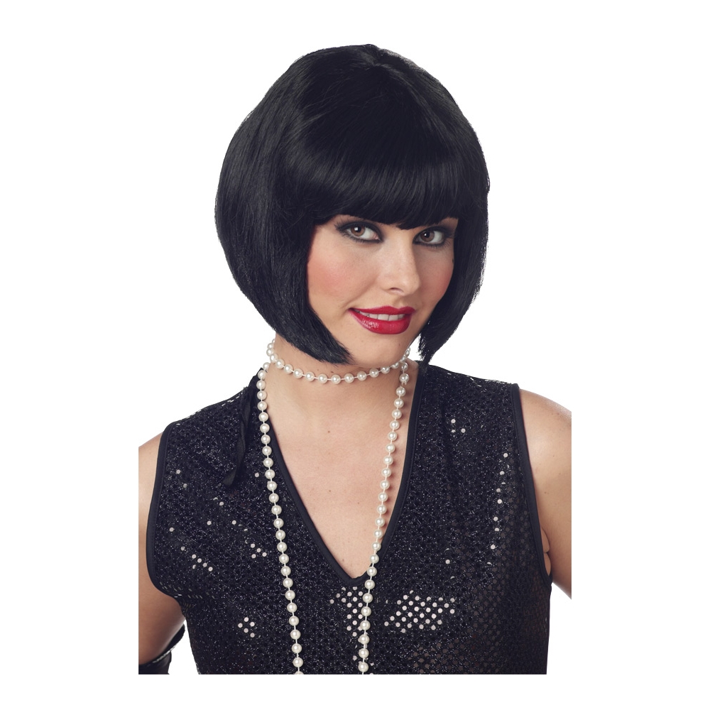 Flapper Black Wig