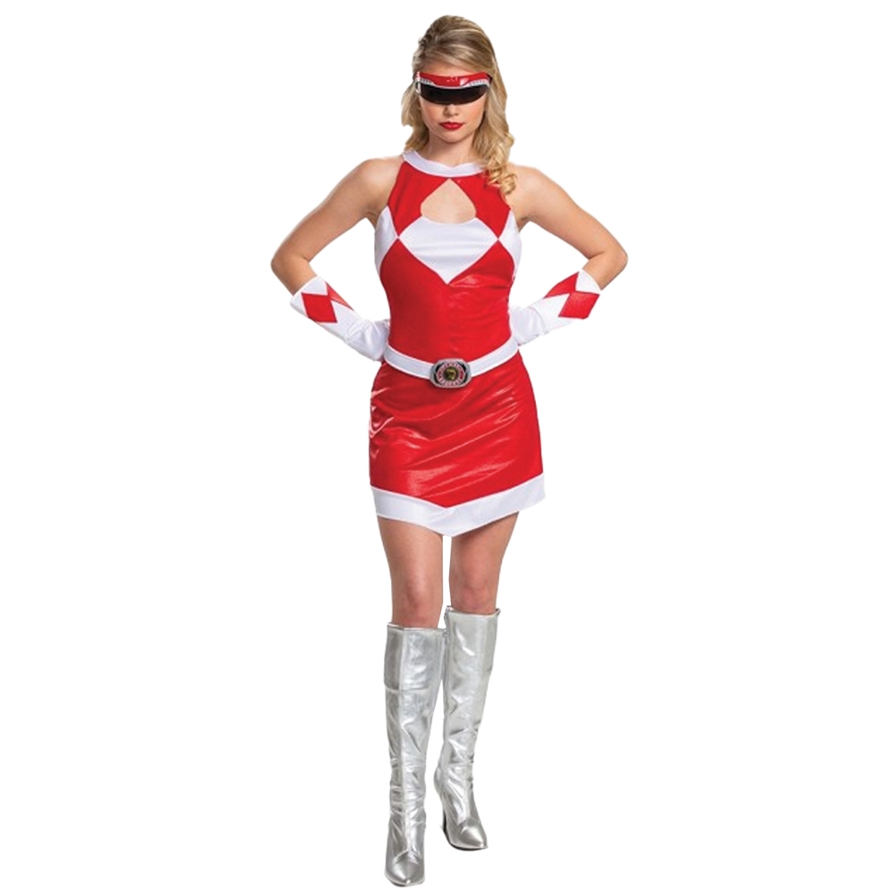 Women's Red Ranger Deluxe Costume - Mighty Morphin Adult LG (12 - 14)