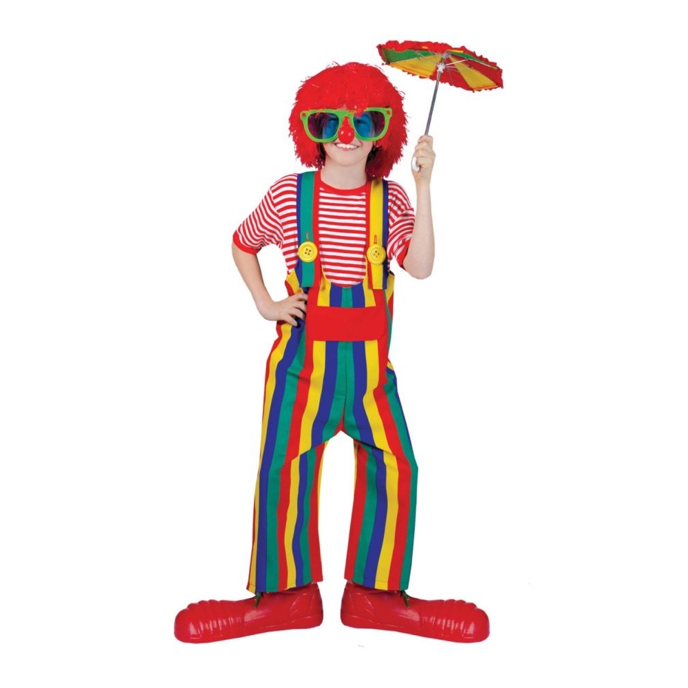 Striped Clown Overalls Ch Lg