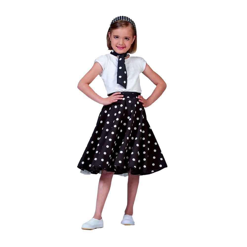 Sock Hop Skirt Child Black Whi