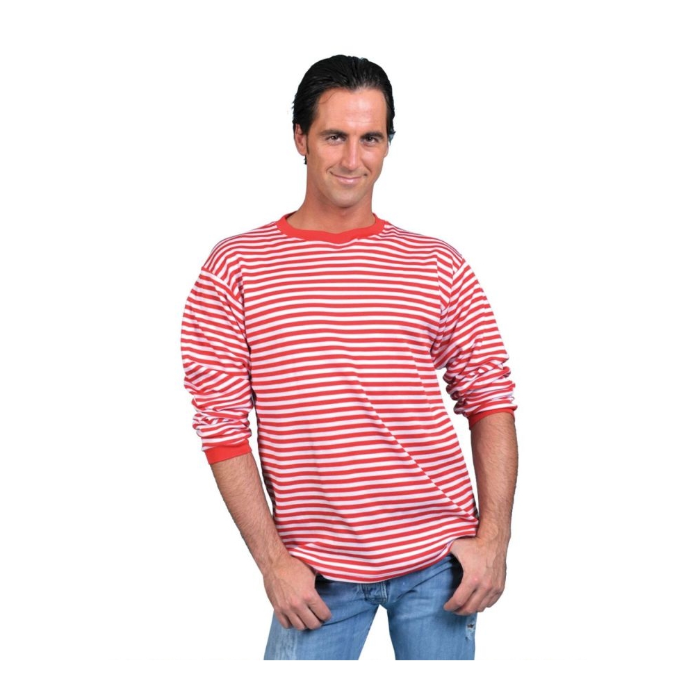 Clown Shirt Red White Adult Lg