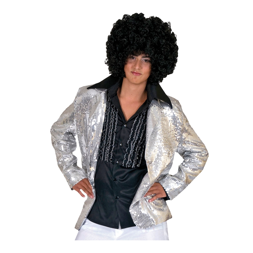 Disco Jacket Silver Adult Larg