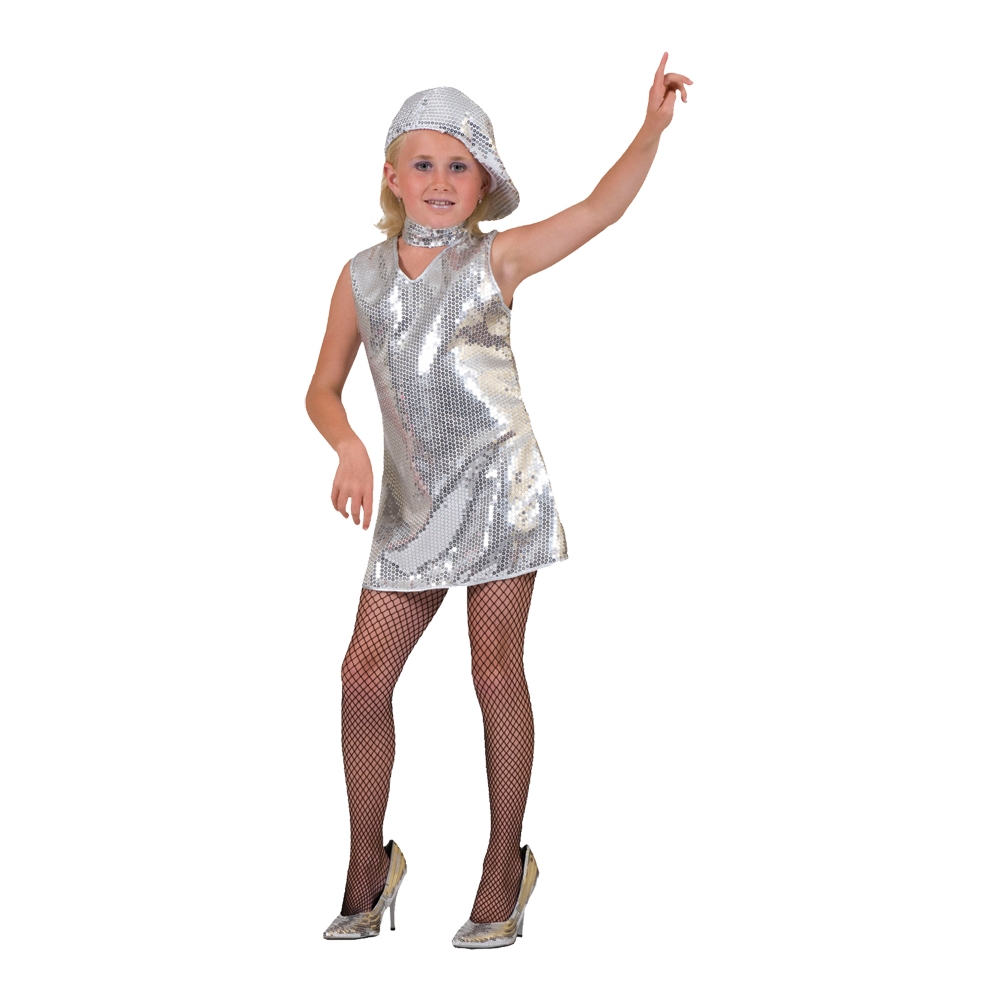 Disco Dress Silver Child Small